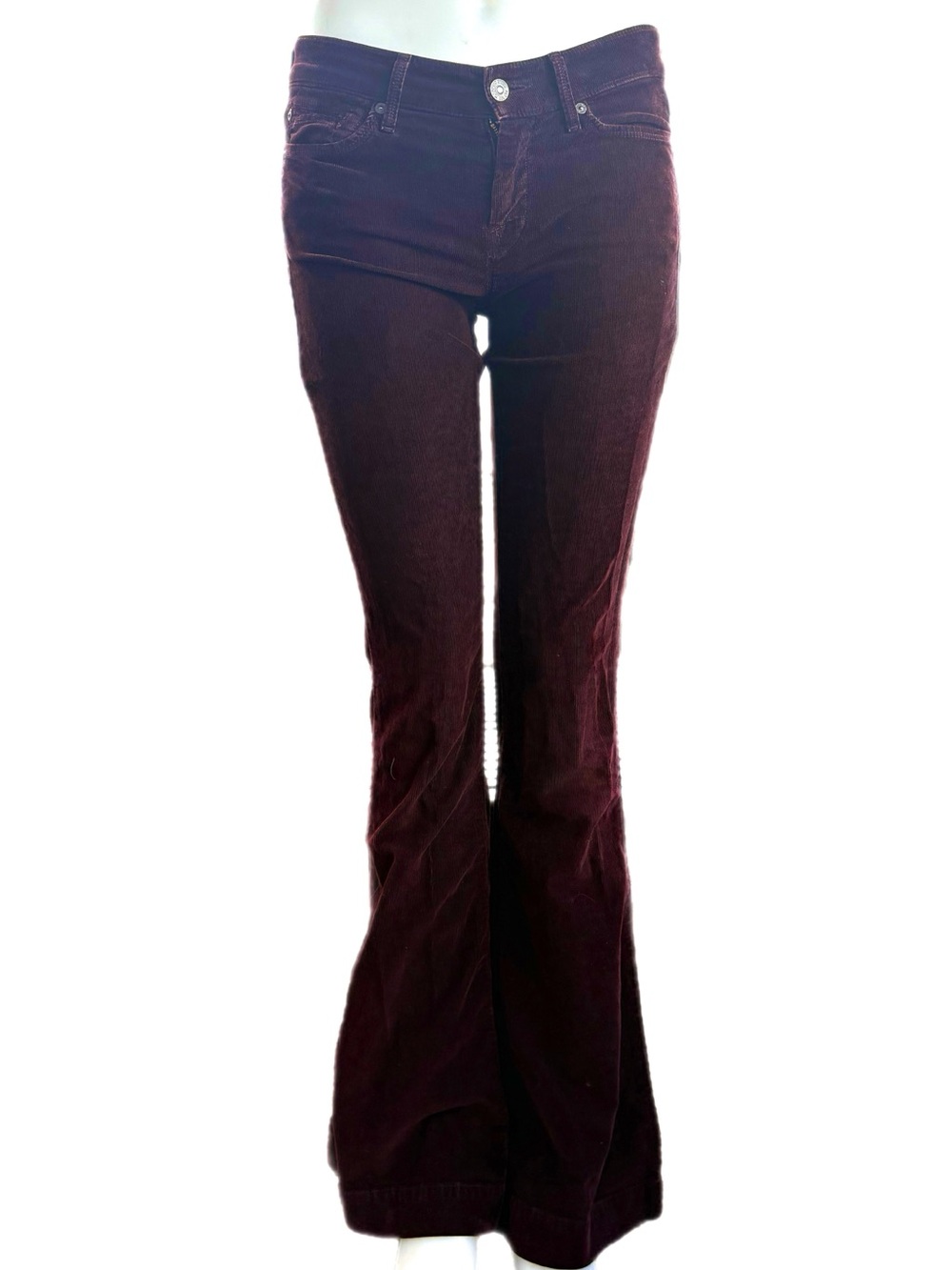 7 For All Mankind Wine Flare Wide-Leg Cords
Low Rise